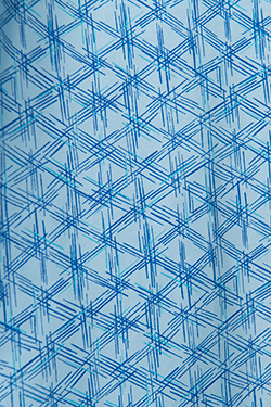Patient Gown 49x68 7.6 lb/dz Premium Select Printed Pyramid Blue, V-neck Angle Back, Metal Snaps MJS 100% Polyester Blue Print 15 dz/bale